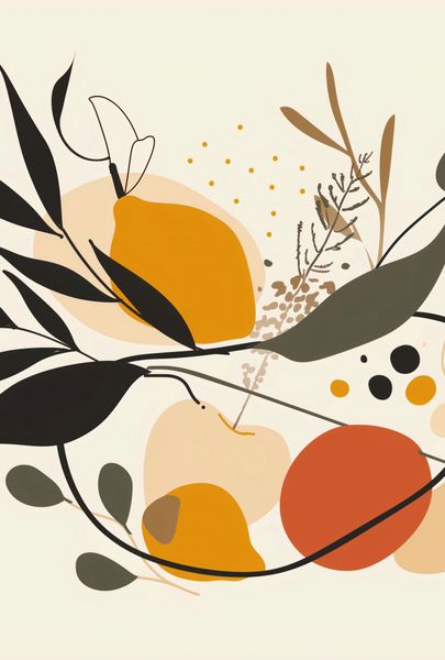 Plakat 67,5x100cm Botaniczny Wir zdjęcie 1