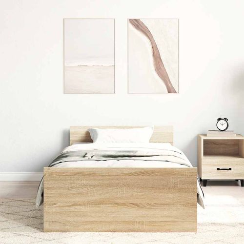 Łóżko bez materaca, dąb sonoma, 100x200 cm na Arena.pl