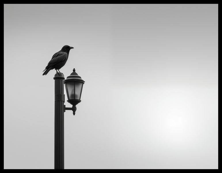 Plakat 65x50cm Samotny Postój Kruka zdjęcie 2