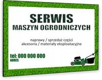 TABLICZKA REKLAMOWA szyld z dibondu nadruk 40x30 cm serwis maszyn