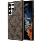 Guess GUHMS24LG4GFRW S24 Ultra S928 brązowy/brown hardcase 4G Collection