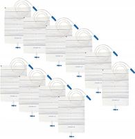 10 x WOREK DO ZBIÓRKI MOCZU 2000 ML 1 SZT 2L STERYLNY Z ZAWOREM