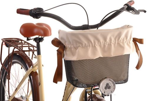 (K23) Rower miejski damski Kozbike 28 kremowo-brązowy na Arena.pl