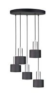 Lampa wisząca 5xE27 LUCE BLACK SILVER