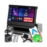 RADIO SAMOCHODOWE 1 DIN 7'' CARPLAY ANDROID WIFI RDS WYSUWANY EKRAN 4GB RAM
