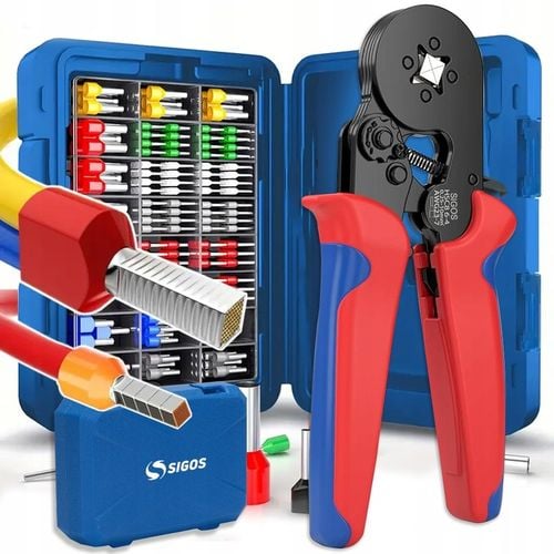 ZACISKARKA TULEJEK KONEKTORÓW PRASKA KOŃCÓWEK KABLI + 1200 SZT WALIZKA na Arena.pl