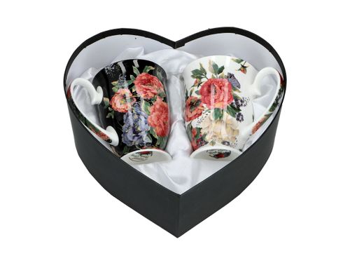 Kpl. 2 kubków w sercu - Kwiaty (CARMANI) na Arena.pl