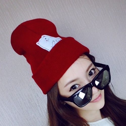 CZAPKA CAT IN HAT  kolory - CZERWONY na Arena.pl