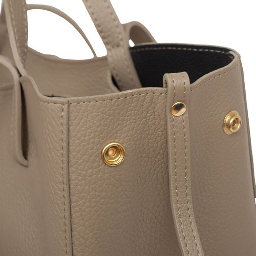 VERA PELLE torebka damska skórzana shopper mała rozpinana V695 camel na Arena.pl