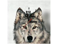 40X40CM ZEGAR WILK SZARY OBRAZ