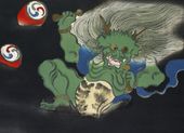 Plakat 18x13cm Demon, Sekka Japoński Vintage do Salonu