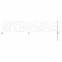 Ogrodzenie z słupkami Srebrny 0.4 x 10 m Stal