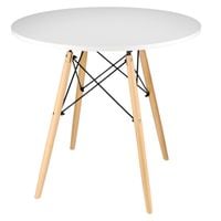 stół nowoczesny skandynawski biały okrągły 80 cm do salonu jadalni kuchni