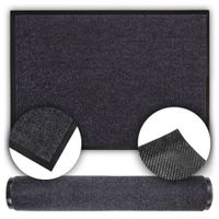 Wycieraczka gumowa drzwi mata gładka szara antypoślizgowa miękka 90 x 150cm