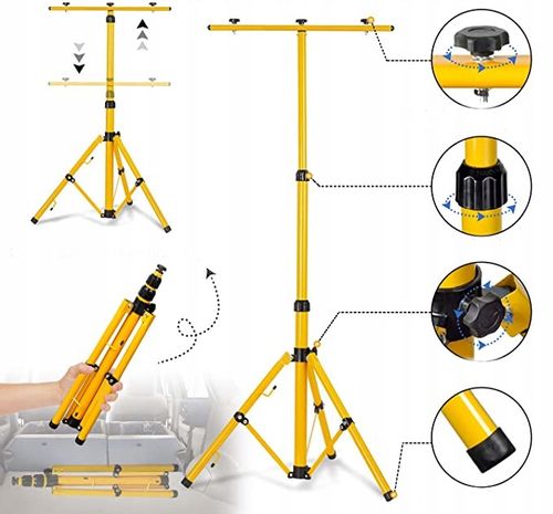 Halogen Naświetlacz LED 2x100W + Statyw Budowlany Z Wtyczką 230V Pokrowiec na Arena.pl