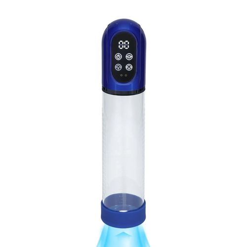 engage - automatic waterproof penis pump and masturbator - metallic blue na Arena.pl