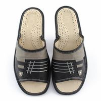 SKÓRA PANTOFLE KLAPKI MĘSKIE KAPCIE GÓRALSKIE