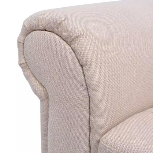 Sofa z kremowego materiału na Arena.pl