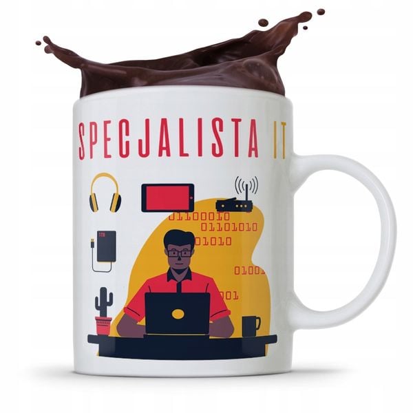 Kubek Informatyka Programisty Specjalista It Z Nadrukiem Ze Zdjęciem zdjęcie 1