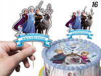 TOPPER NA TORT ozdoba dekoracja urodziny torcik KRAINA LODU FROZEN ELZA