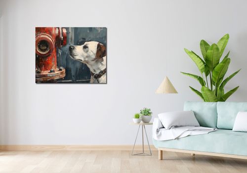 Obraz 90x70cm Kumpel przy Hydrancie na Arena.pl