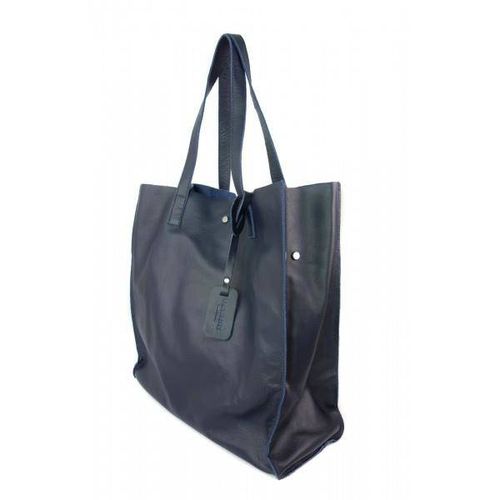 TOREBKI SKÓRZANE ZE SKÓRY NATURALNEJ SHOPPER BAG GENUINE LEATHER NA RAMIĘ A4 GRANATOWA GL46BS na Arena.pl