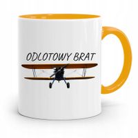 Kubek Żółty Prezent Dla Brata Odlotowy Brat Z Nadrukiem Ze Zdjęciem