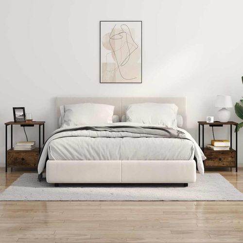 Nocna szafka z stacją ładującą z szufladą Wędzony dąb na Arena.pl