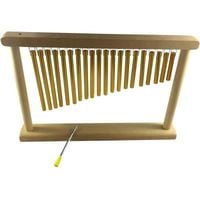 Chimes dzwonki pozłacane z pałeczką w ramce aluminium Kera Audio CH-20/RAM