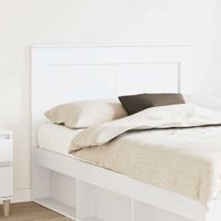 Zagłówek Z zagłówkiem Biały 120 cm Materiał drewnopochodny