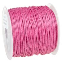 SZNUREK bawełniany woskowany 0.8mm 25m róż malinowy