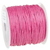 SZNUREK bawełniany woskowany 0.8mm 25m róż malinowy