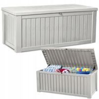 Skrzynia Ogrodowa Balkonowa Keter ROCKWOOD Siedzisko Schowek na Balkon 570L