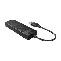 hub fl02 stacja dokująca rozdzielacz usb-a na 4x usb-a - czarny