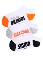 Skarpety stopki chłopięce SKIBIDI SIGMA GIGA CHAD 3PAK 27-30 YOCLUB