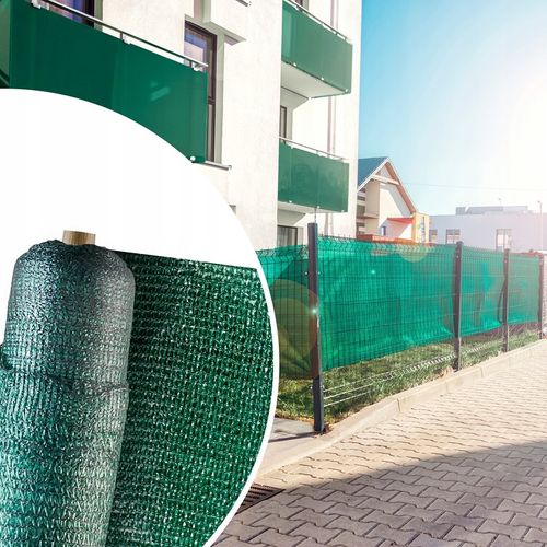 Siatka MASKUJĄCA Cieniująca ZIELONA na OGRODZENIE Płot 90% Osłona 1,5m 25m na Arena.pl