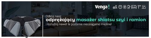ODPRĘŻAJĄCY MASAŻER SHIATSU VENGA RAMION 3PRĘDKOŚCI PODCZERWIEŃ PODGRZEWANY na Arena.pl