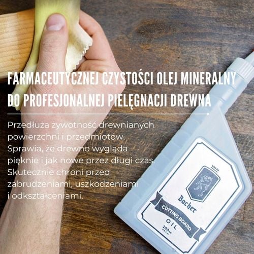 Olej do drewna, desek do krojenia, blatów kuchennych BACHER 200ml na Arena.pl