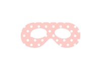 Rekwizyty do zdjęć, Maski imprezowe, różowe w kropki, 6 szt.