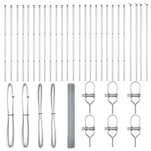 Ogrodzenie z słupkami Srebrny 1.4 x 50 m Stal na Arena.pl