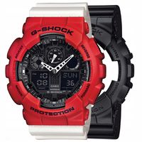 ZESTAW G-SHOCK GA-100-1A1ER CZERWONY BIAŁY