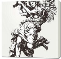 Obraz 90x90cm Anioł Wojny