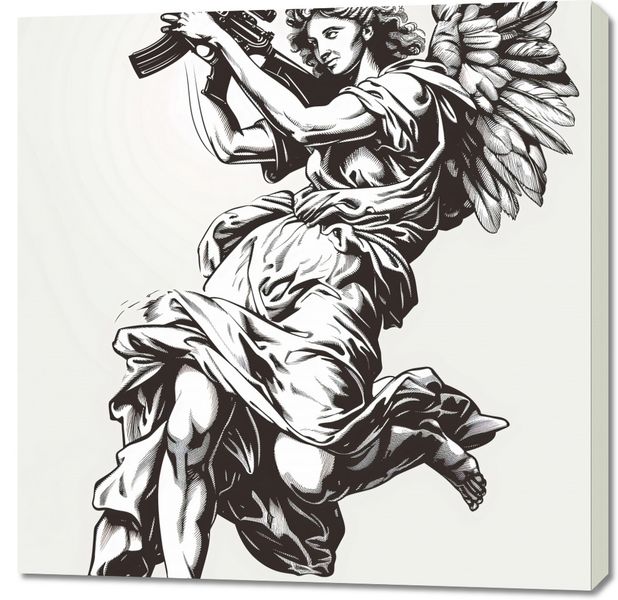 Obraz 90x90cm Anioł Wojny zdjęcie 1