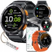 ZEGAREK MĘSKI SMARTWATCH Z GPS WODOODPORNY SPORT ROZMOWY KOMPAS LATARKA PL