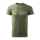 Koszulka VW Golf 4 z samochodem Golf 4 męska khaki REGULAR XL