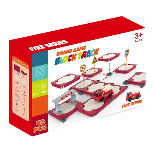 Zestaw Labirynt Drogowy Budowanie Trasy Pojazd Strażacki Znaki Drogowe na Arena.pl