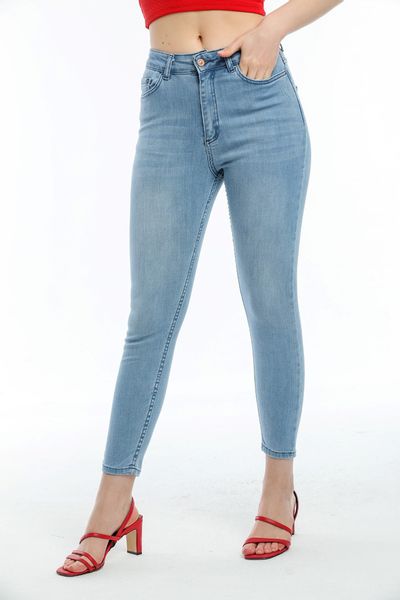 PREMIUM JAKOŚC NIEBIESKI JEANSY MODELUJĄCE _M zdjęcie 3
