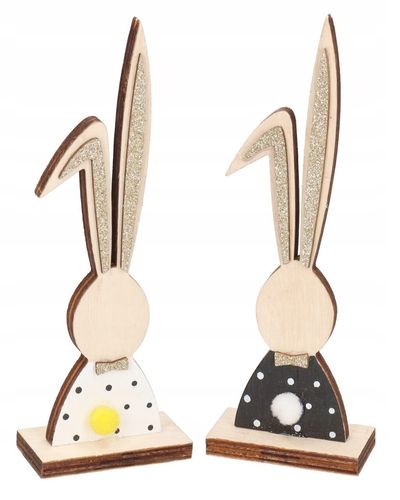 ZAJĄC ZAJĄCZEK WIELKANOCNY DREWNIANY FIGURKA 26CM na Arena.pl