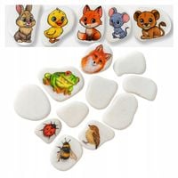 KAMIENIE DO MALOWANIA DLA DZIECI BIAŁE PŁASKIE 4-6CM GŁADKIE ZESTAW