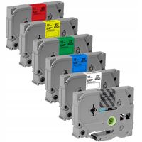 ZESTAW 6 SZT. taśm 12mm do Brother PT-H105 KOLORY